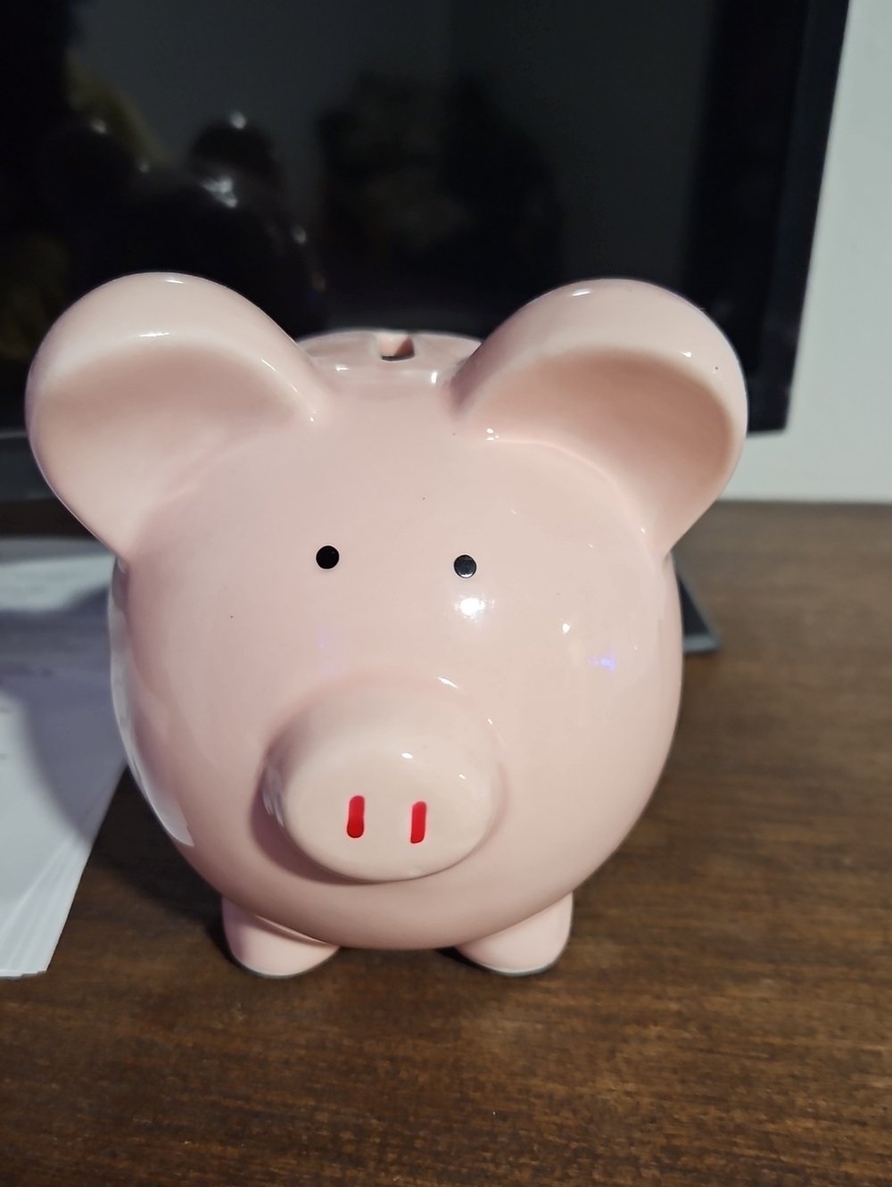 Classic Pink Ceramic Piggy Bank - Home Accents
